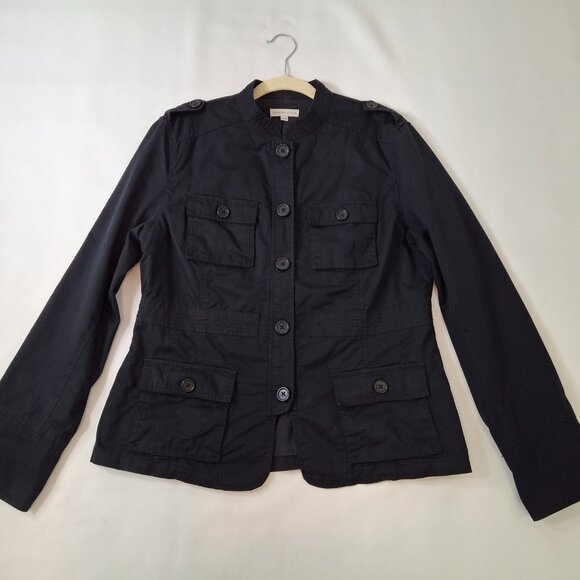 Vintage Womens Utility Military Cargo Jacket Sz L Unisex Cotton Casual Gorpcore - Picture 3 of 13
